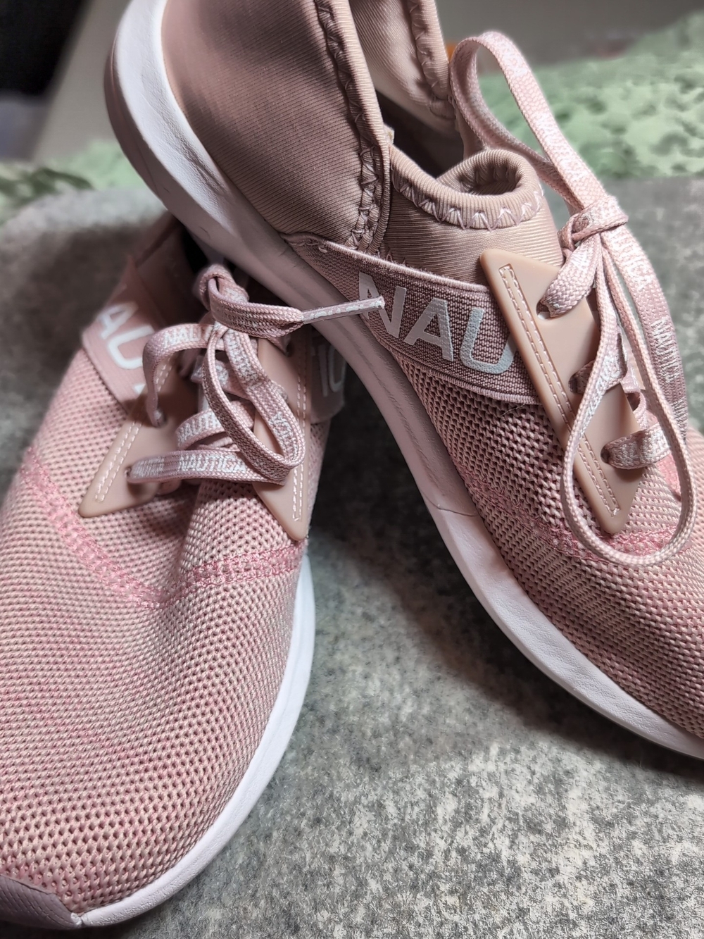 Nautica Women's Blush Pink Slip-On Knit Sneaker